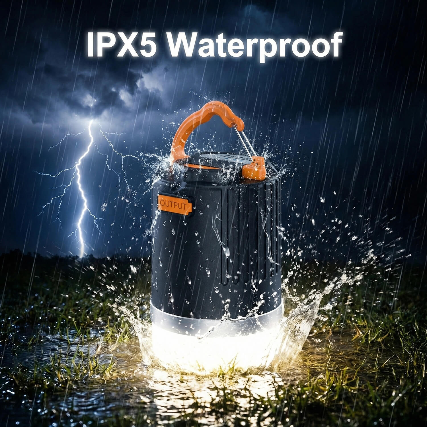 Camping Lantern for Power Outages IP65 Waterproof Camping Lights 10400mAh Portable USB-C Rechargeable 180H Ultra-Long Runtime Emergency Light