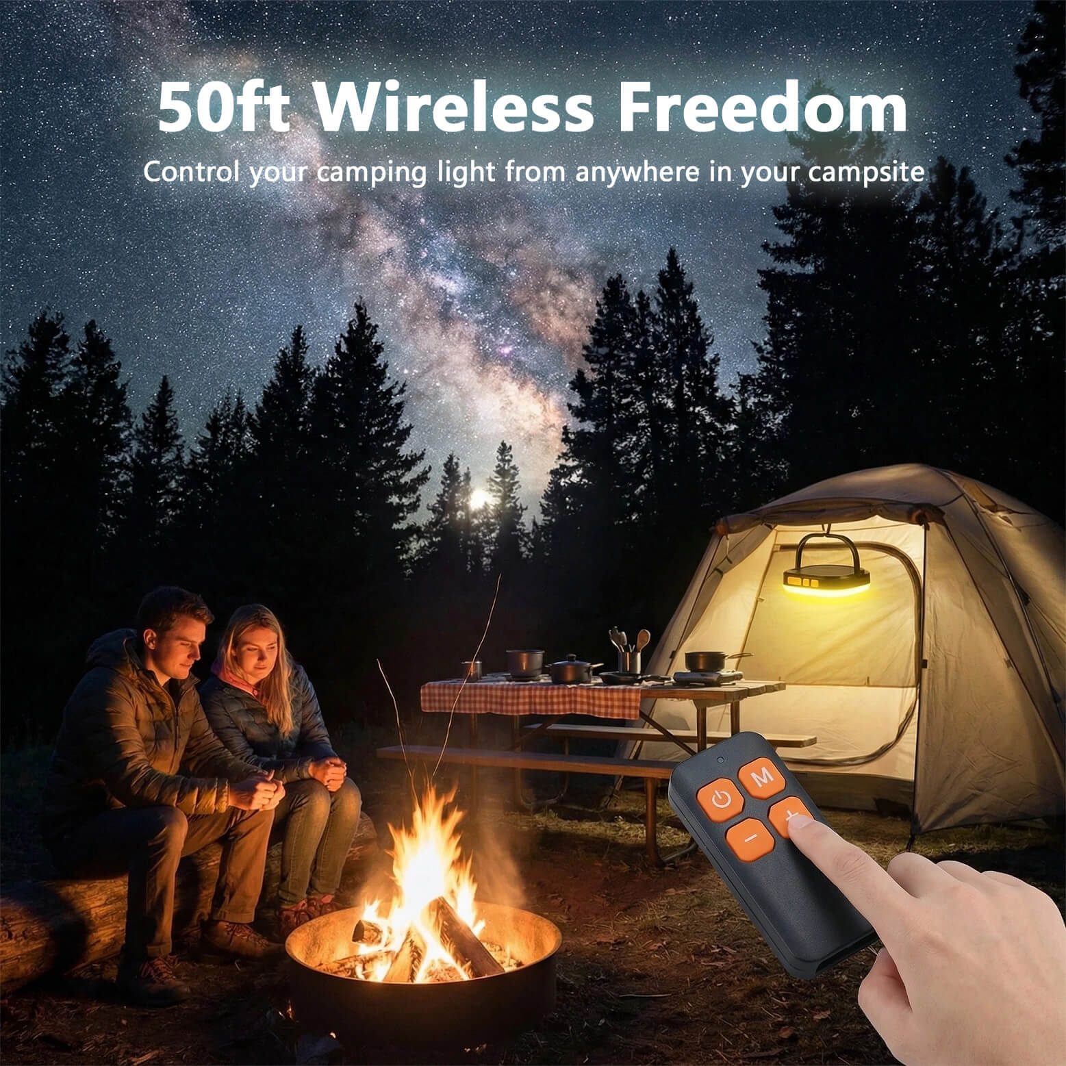 Solar Lantern Remote Control 5000mAh Rechargeable LED Light Camping Essentials 2000 Lumens 5 Light Modes IPX5 Waterproof with USB Charging Lanterns for Power Outages, Fish, Emergency, and Home