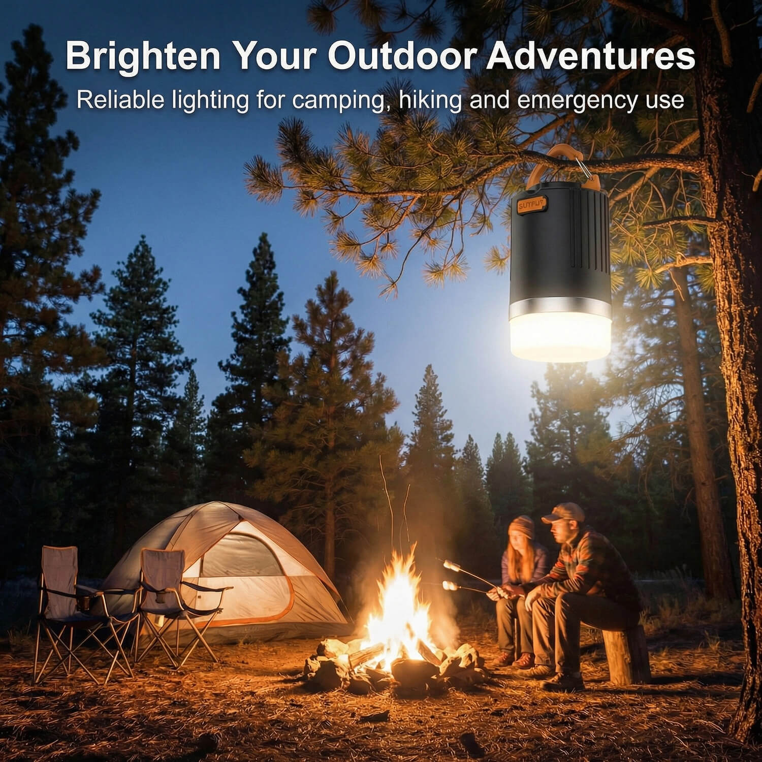 Camping Lantern for Power Outages IP65 Waterproof Camping Lights 10400mAh Portable USB-C Rechargeable 180H Ultra-Long Runtime Emergency Light
